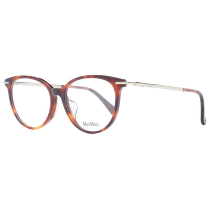 Eyeglasses Frames by Max Mara for women in plastic brown showcases a refined full-frame frame design with a refined brown coloured frame finish for a refined and sophisticated look.