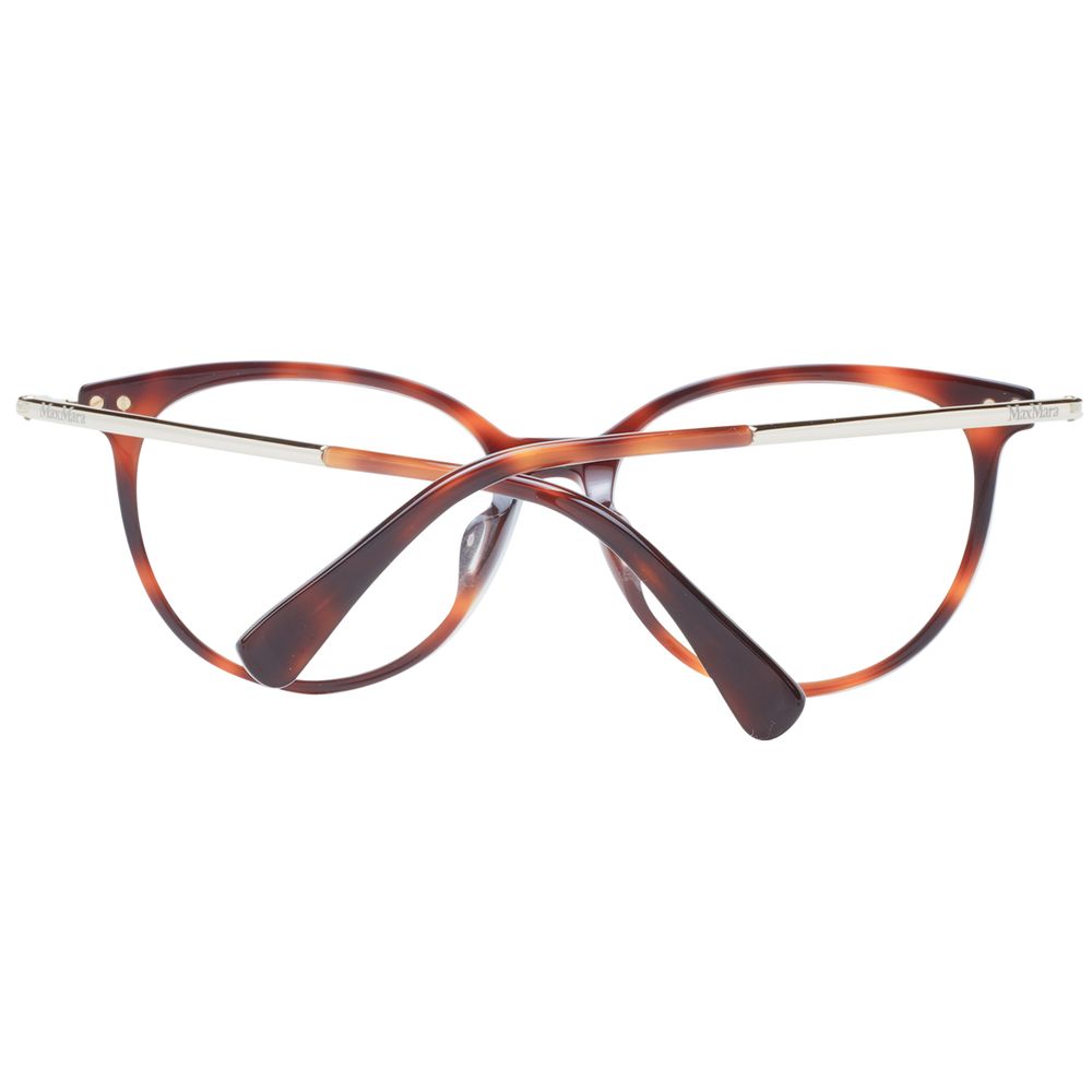 Eyeglasses Frames by Max Mara for women in plastic brown features an refined silhouette, showcasing a sophisticated brown coloured frame and refined full-frame frame design for a refined look.