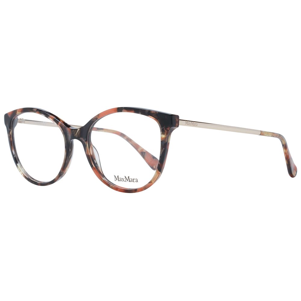 Eyeglasses Frames by Max Mara for women in plastic brown features a refined silhouette, showcasing a refined brown coloured frame and full-frame frame design for a sophisticated, premium look.