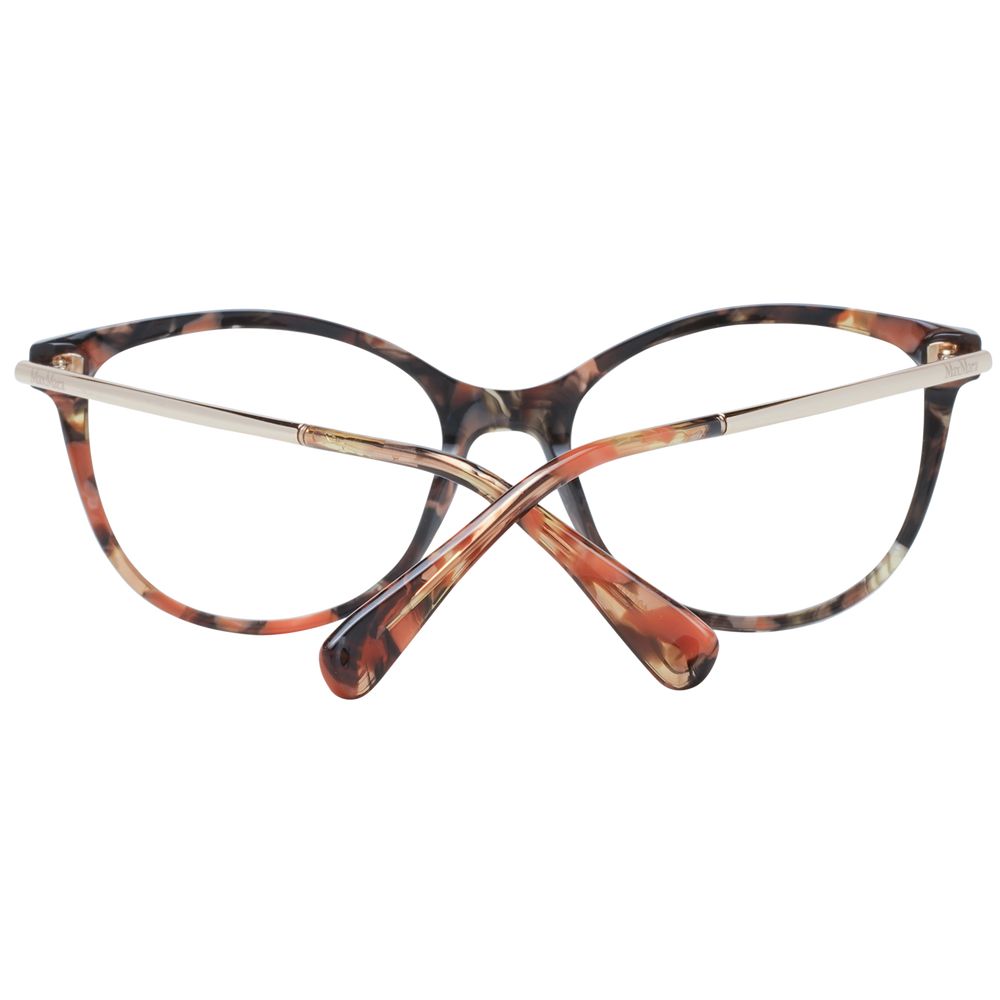Eyeglasses Frames by Max Mara for women in plastic and brown showcases a refined silhouette, detailed with a brown coloured frame finish and a sophisticated full-frame frame design.