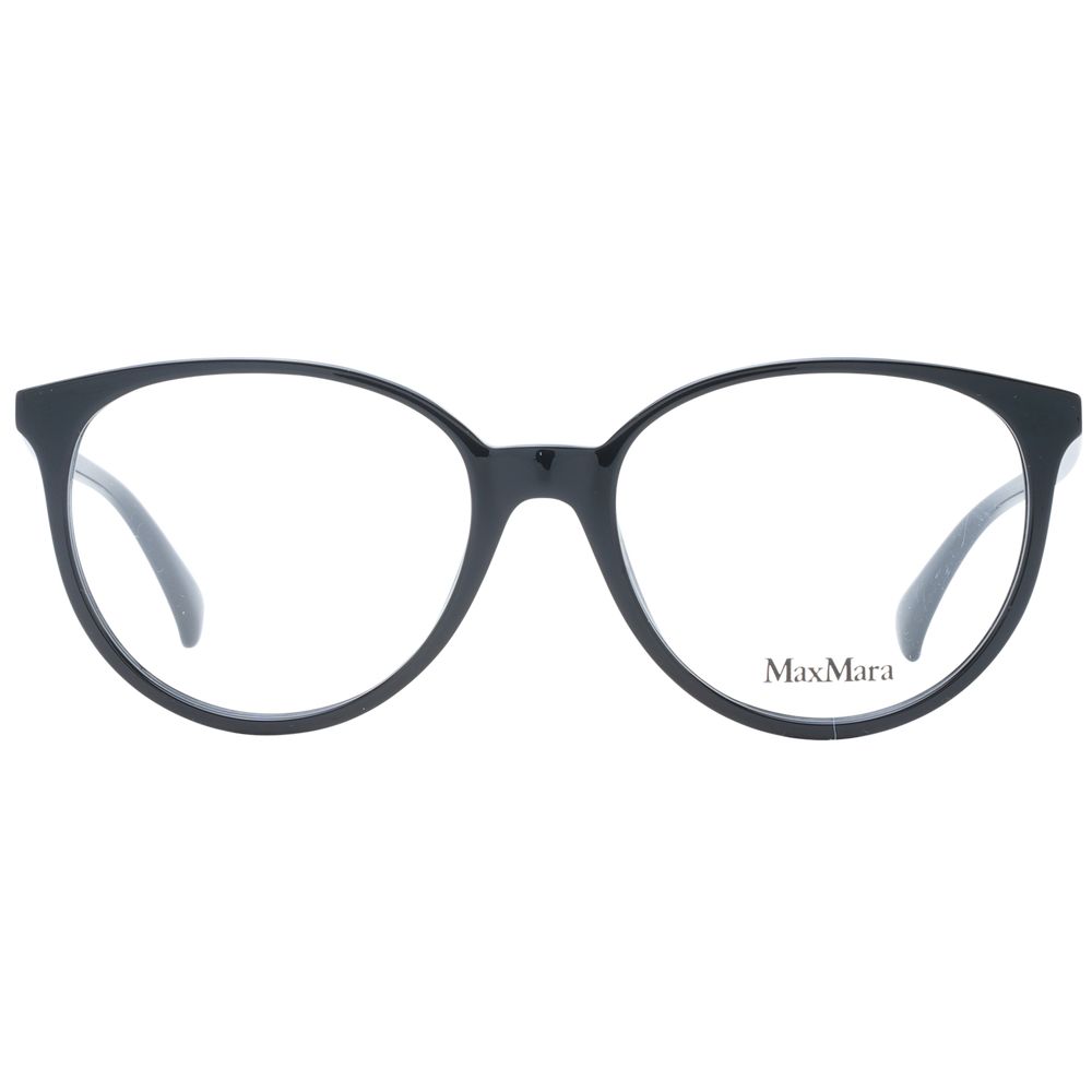 Eyeglasses Frames by Max Mara for women in plastic black features a refined silhouette, showcasing a refined black coloured frame and full-frame frame design for a sophisticated, premium look.