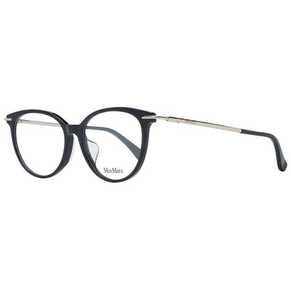 Eyeglasses Frames by Max Mara for women in plastic black features a refined silhouette, showcasing a refined black coloured frame and full-frame frame design for a sophisticated, premium look.