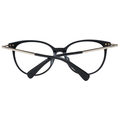 Eyeglasses Frames by Max Mara for women in plastic and black showcases a refined silhouette, detailed with a black coloured frame finish and a sophisticated full-frame frame design.