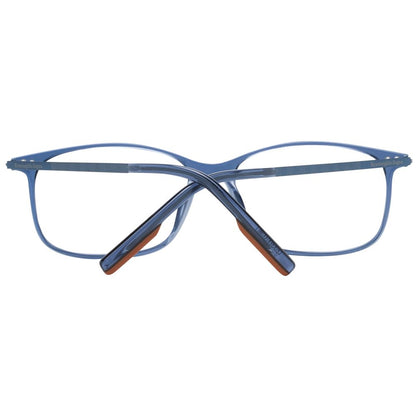 Eyeglasses Frames by Ermenegildo Zegna for men in titanium and blue showcases a refined silhouette, detailed with a blue coloured frame finish and a sophisticated full-frame frame design.