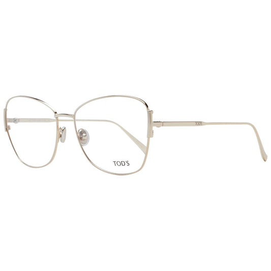 Eyeglasses Frames by Tod's for women in metal gold showcases a refined full-frame frame design with a refined gold coloured frame finish for a refined and sophisticated look.