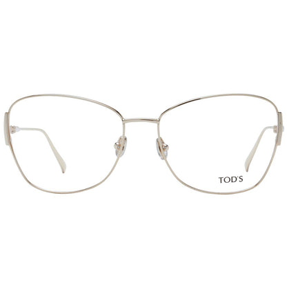 Eyeglasses Frames by Tod's for women in metal gold features a refined silhouette, showcasing a refined gold coloured frame and full-frame frame design for a sophisticated, premium look.