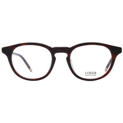 Eyeglasses Frames by Lozza for men in acetate brown showcases a refined full-frame frame design with a refined brown coloured frame finish for a refined and sophisticated look.