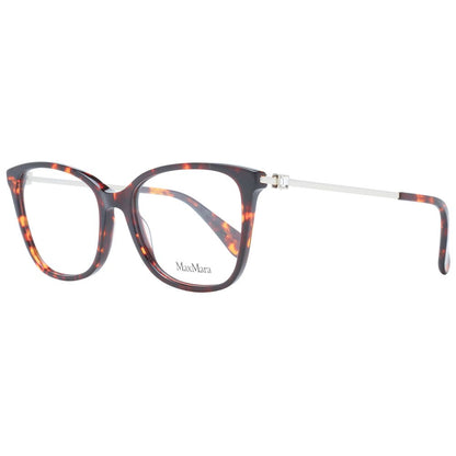 Eyeglasses Frames by Max Mara for women in plastic brown showcases a refined full-frame frame design with a refined brown coloured frame finish for a refined and sophisticated look.