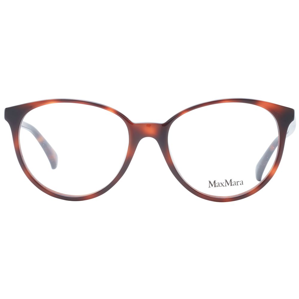 Eyeglasses Frames by Max Mara for women in plastic brown features an refined silhouette, showcasing the refined brown coloured frame and sophisticated full-frame frame design.