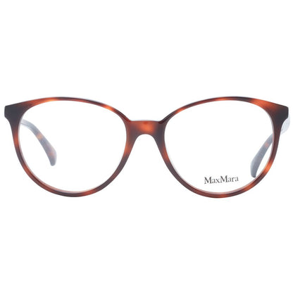 Eyeglasses Frames by Max Mara for women in plastic brown features an refined silhouette, showcasing the refined brown coloured frame and sophisticated full-frame frame design.