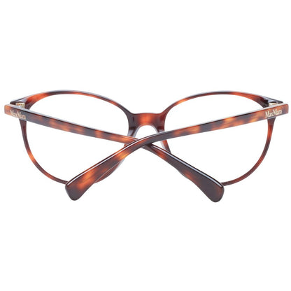 Eyeglasses Frames by Max Mara for women in plastic brown features a refined silhouette, showcasing a refined brown coloured frame and full-frame frame design for a sophisticated, premium look.