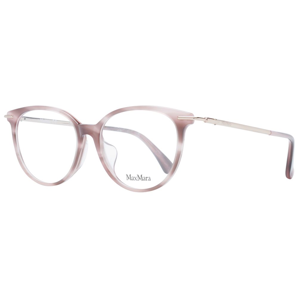 Eyeglasses Frames by Max Mara for women in plastic and pink showcases an refined full-frame frame design featuring a sophisticated rose coloured frame for an refined and refined aesthetic.