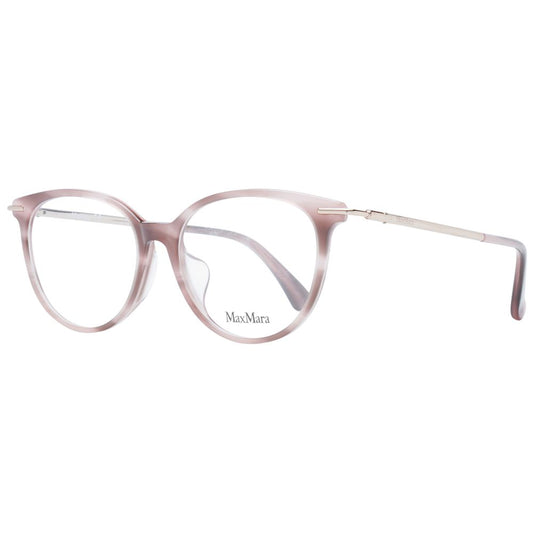 Eyeglasses Frames by Max Mara for women in plastic and pink showcases an refined full-frame frame design featuring a sophisticated rose coloured frame for an refined and refined aesthetic.