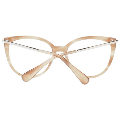 Eyeglasses Frames by Max Mara for women in plastic brown features an refined silhouette, showcasing a sophisticated brown coloured frame and refined full-frame frame design for a refined look.