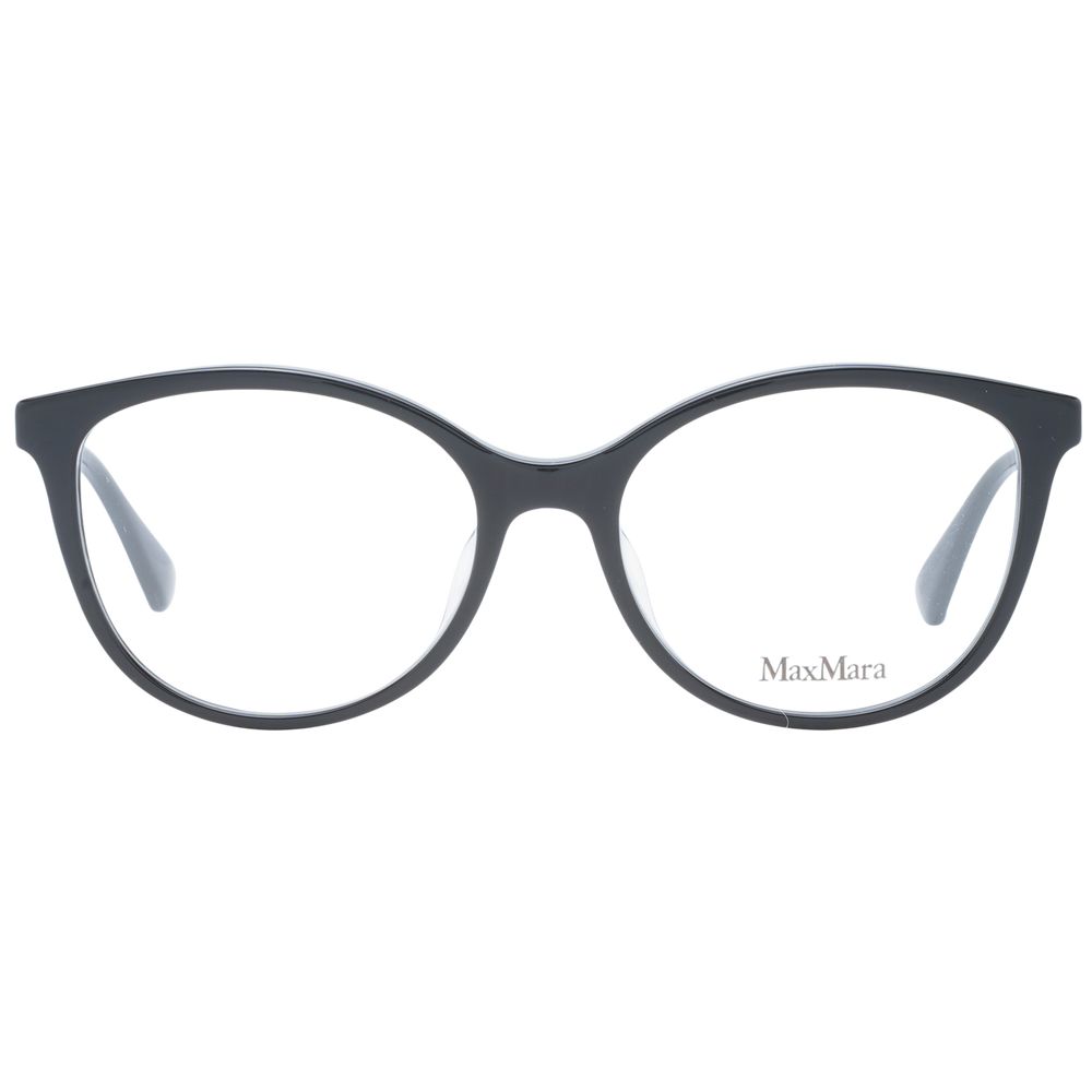 Eyeglasses Frames by Max Mara for women in metal black features an refined silhouette, showcasing the refined black coloured frame and sophisticated full-frame frame design.
