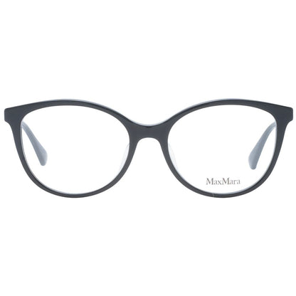 Eyeglasses Frames by Max Mara for women in metal black features an refined silhouette, showcasing the refined black coloured frame and sophisticated full-frame frame design.