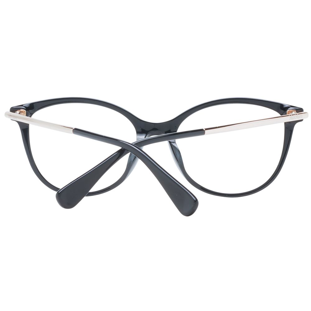 Eyeglasses Frames by Max Mara for women in metal and black showcases a refined silhouette, detailed with a black coloured frame finish and a sophisticated full-frame frame design.