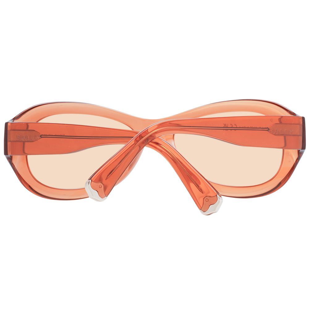 This Sunglasses by Bally for unisex in brown presents a sumptuous silhouette, showcasing a sumptuous full-rim oval frame design in brown coloured frame and high-performance mirrored category-1-light-tint lens.