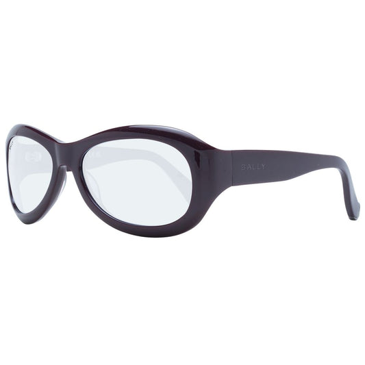 Sunglasses by Bally for unisex in plastic and purple featuring an opulent full-rim oval frame design with a sophisticated purple coloured frame finish and high-performance non-polarized category-1-light-tint lens.