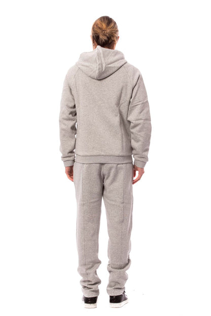 Billionaire Italian Couture Men's Gray Cotton Hooded Sweatsuit