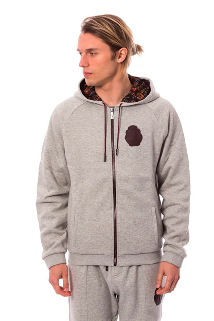 Billionaire Italian Couture Men's Gray Cotton Hooded Sweatsuit