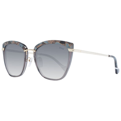 Sunglasses by Yalea for women in metal and gray presents a sumptuous silhouette, featuring gray coloured frame and full-rim square frame design with polarized gradient category-3-dark-tint lens for a sumptuous look.