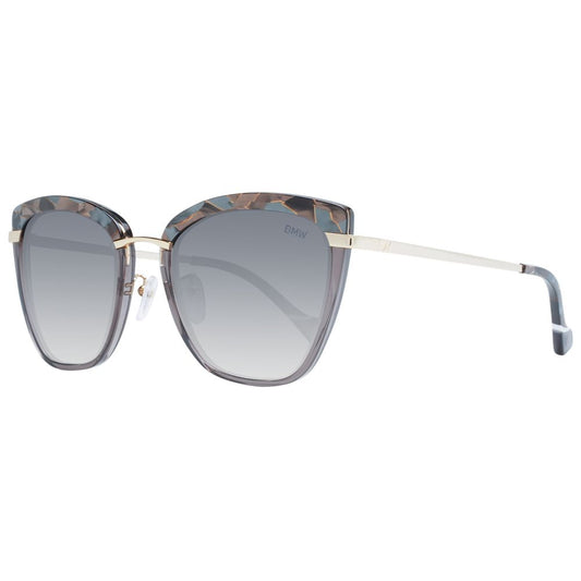 Sunglasses by Yalea for women in metal and gray presents a sumptuous silhouette, featuring gray coloured frame and full-rim square frame design with polarized gradient category-3-dark-tint lens for a sumptuous look.