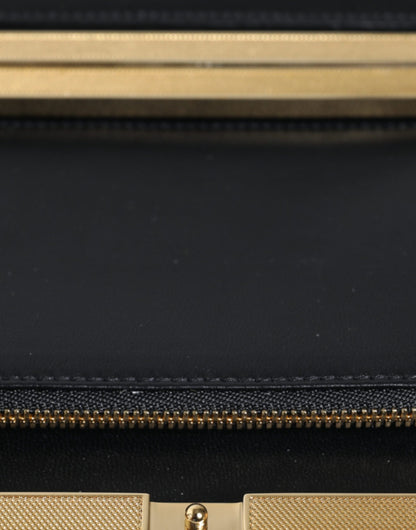 Evening Box Clutch Convertible Handbag by Dolce & Gabbana for women in suede leather black, gold, multicolor, patterned & floral features an exquisite silhouette, showcasing a secure , ample cardholder, and exquisite for a sophisticated finish.