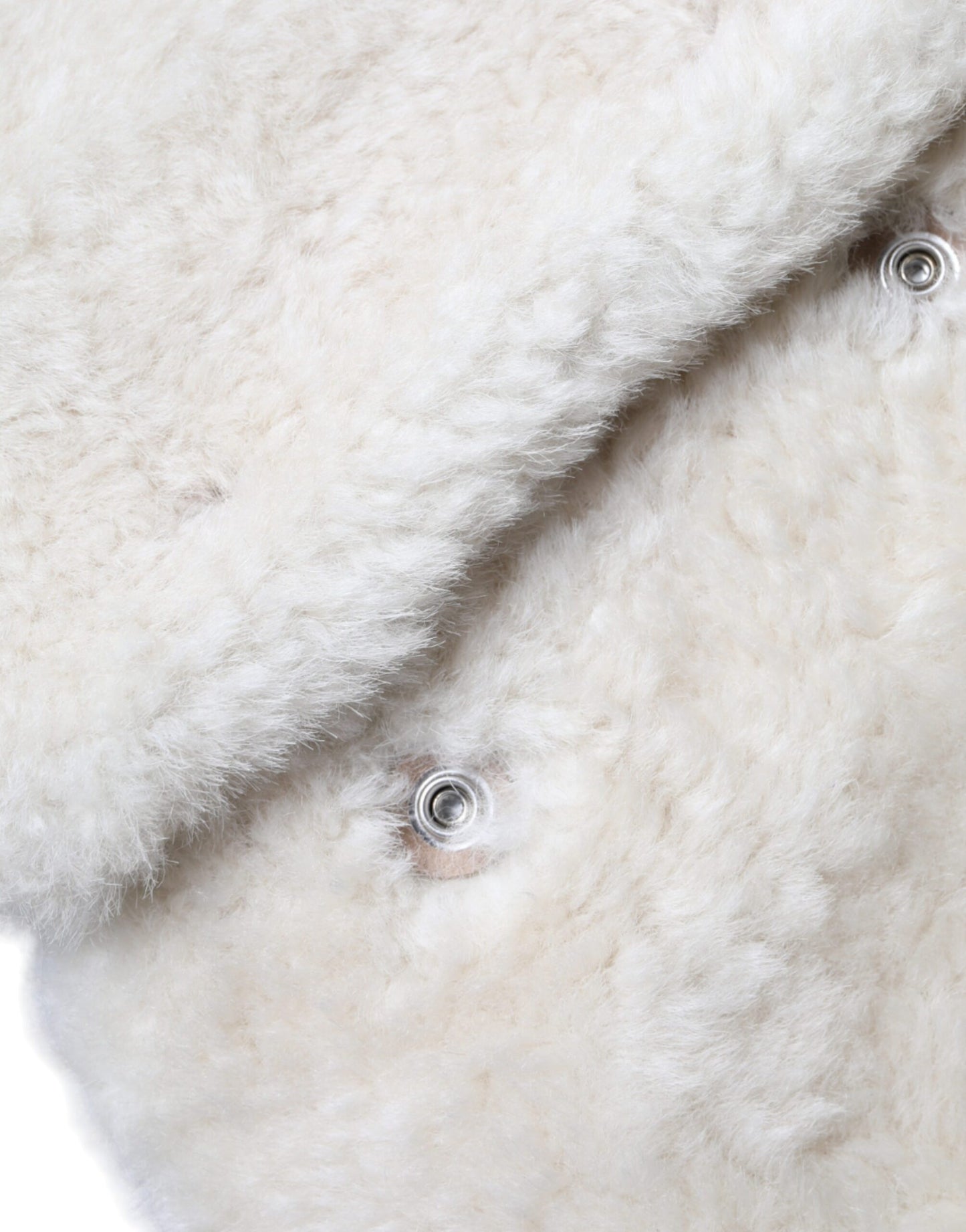 Burberry Women's White WARRENFORD Shearling Leather Vest Coat Jacket