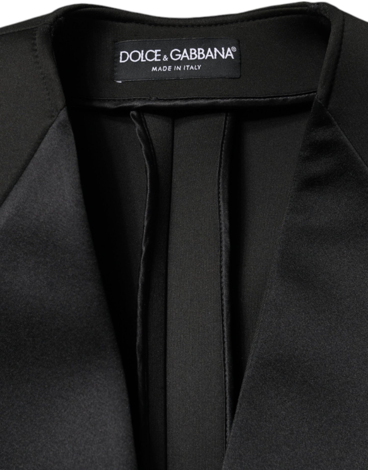 Dolce & Gabbana Women's Black Polyester Double Breasted Coat Jacket