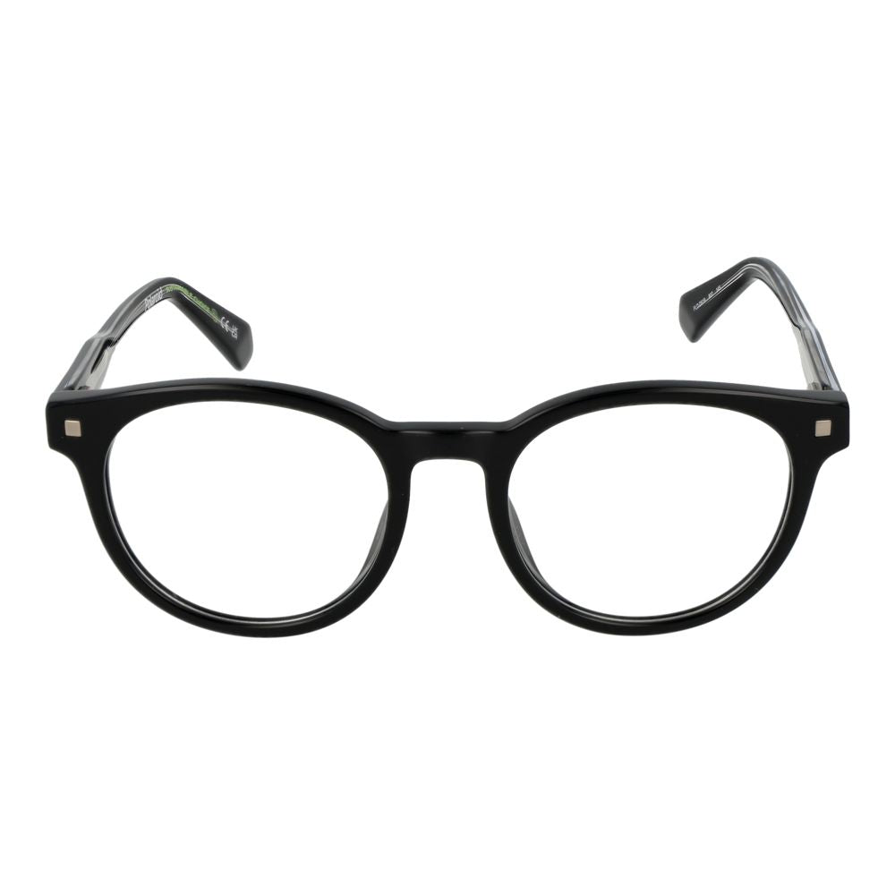 Eyeglasses Frames by Polaroid for unisex in black features a refined silhouette, showcasing a refined black coloured frame and full-frame frame design for a sophisticated, premium look.