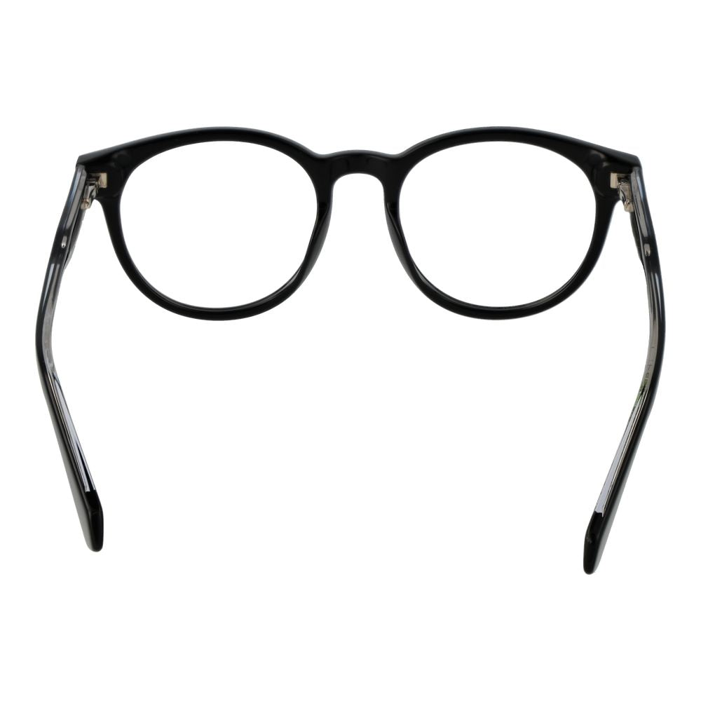 Eyeglasses Frames by Polaroid for unisex in black showcases a reflective silhouette, artfully incorporating a sophisticated black coloured frame with a distinct full-frame frame design.