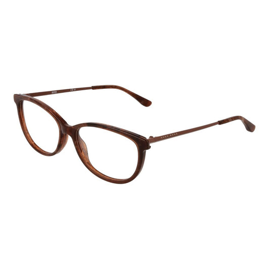 Eyeglasses Frames by Hugo Boss for women in brown features a refined silhouette, showcasing a refined brown coloured frame and full-frame frame design for a sophisticated, premium look.