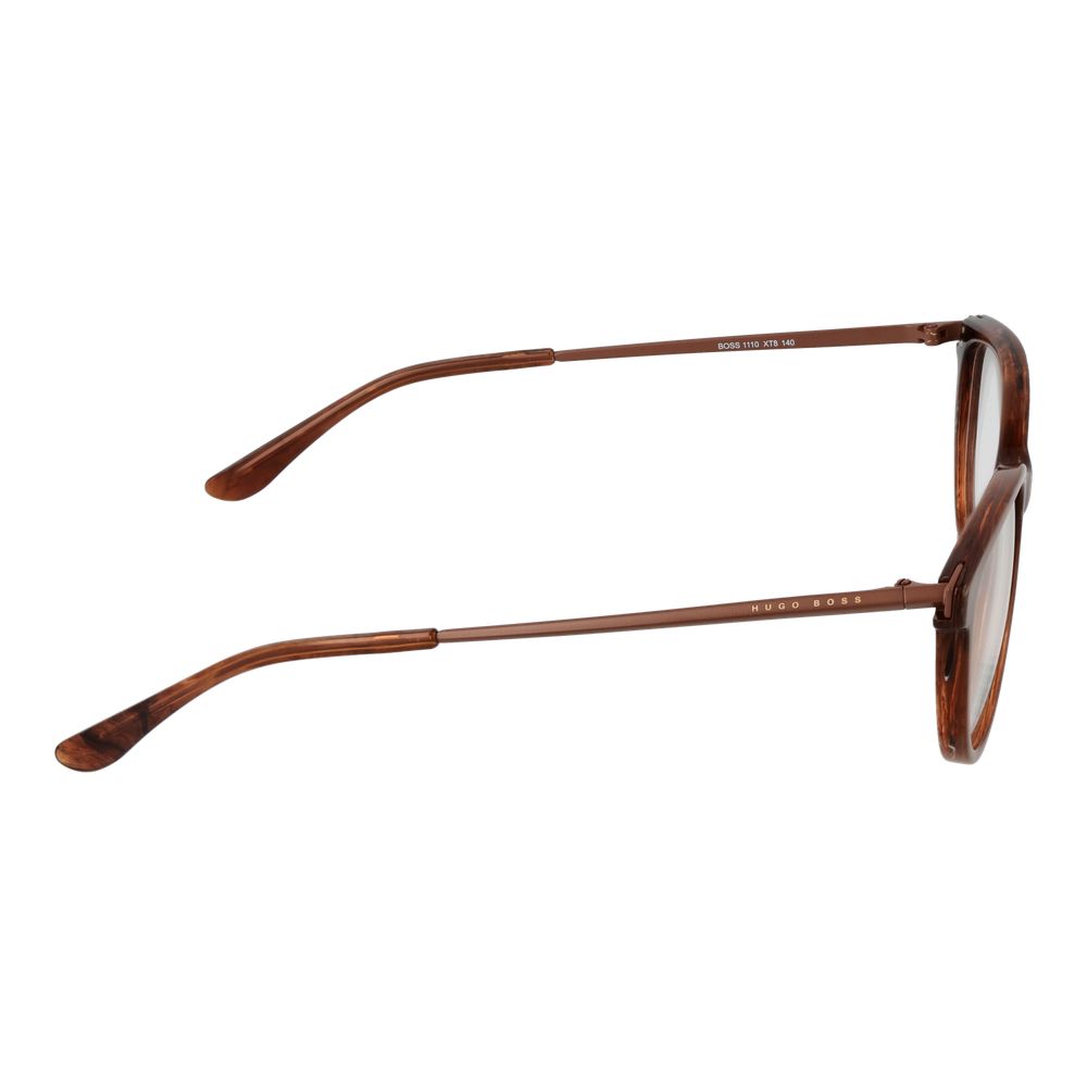Eyeglasses Frames by Hugo Boss for women in brown showcases a refined full-frame frame design with a refined brown coloured frame finish for a refined and sophisticated look.