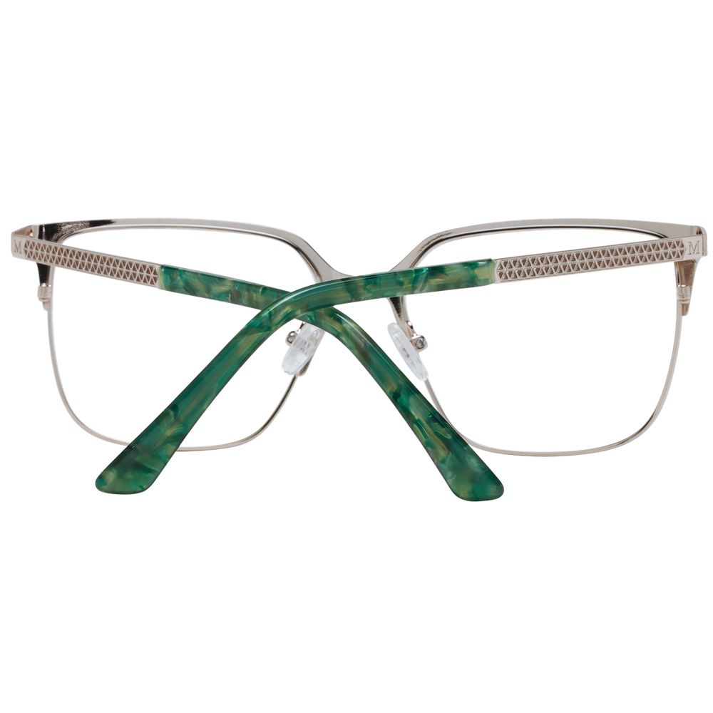 Eyeglasses Frames by Marciano by Guess for women in cream showcases a reflective silhouette, artfully incorporating a sophisticated cream coloured frame with a distinct full-frame frame design.