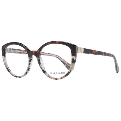 Eyeglasses Frames by Marciano by Guess for women in plastic brown features an refined silhouette, showcasing the refined brown coloured frame and sophisticated full-frame frame design.