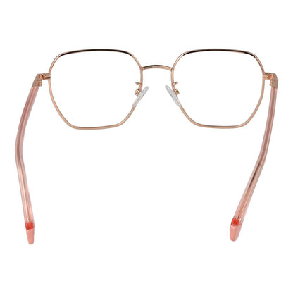 Eyeglasses Frames by Polaroid for women in eco-metal gold features an refined silhouette, showcasing a sophisticated gold coloured frame and refined full-frame frame design for a refined look.