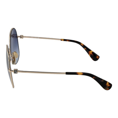 Max Mara Round Gradient Medium-Tint Metal Sunglasses - Gold