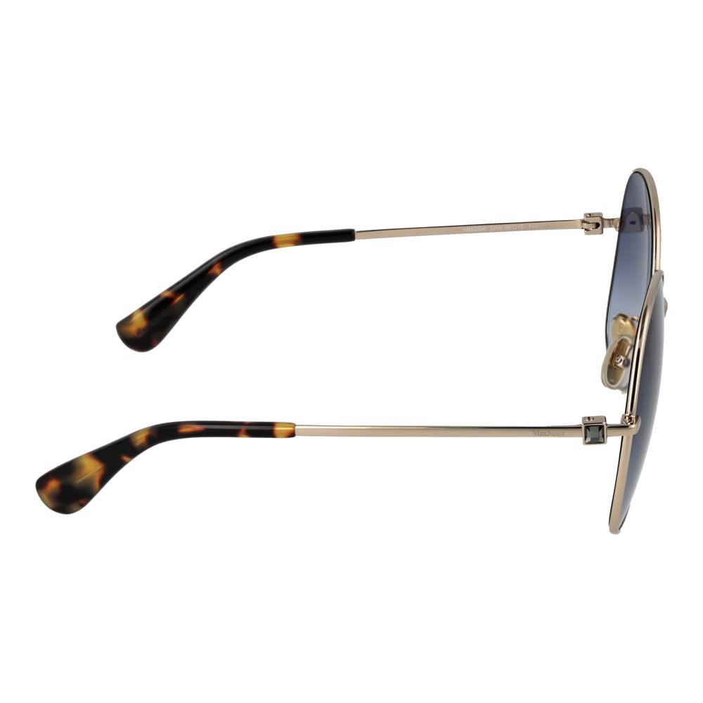 Max Mara Round Gradient Medium-Tint Metal Sunglasses - Gold