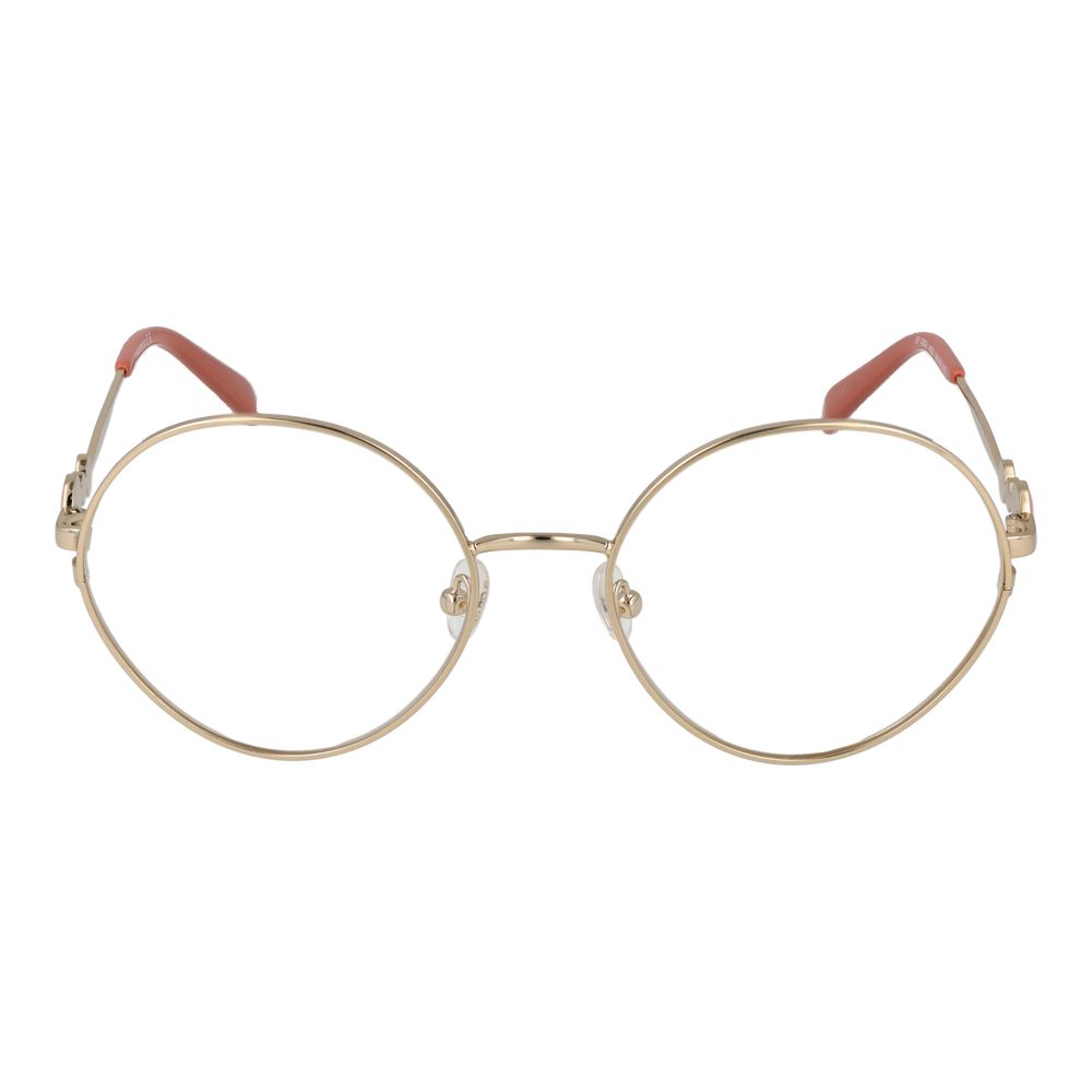 Eyeglasses Frames by Emilio Pucci for women in metal gold features a refined silhouette, showcasing a refined gold coloured frame and full-frame frame design for a sophisticated, premium look.