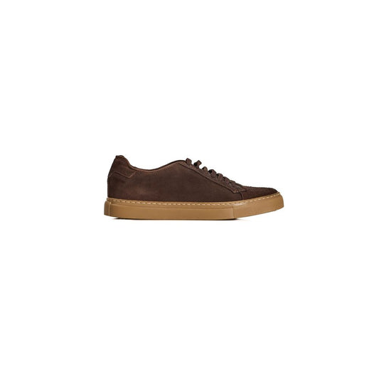 Sneakers by Roberto Pepe Luxury for men in calfskin leather brown features an versatile design from the Men's Low Top Calfskin Leather Sneakers collection, highlighting a versatile low-top style for a premium, high-fashion look.