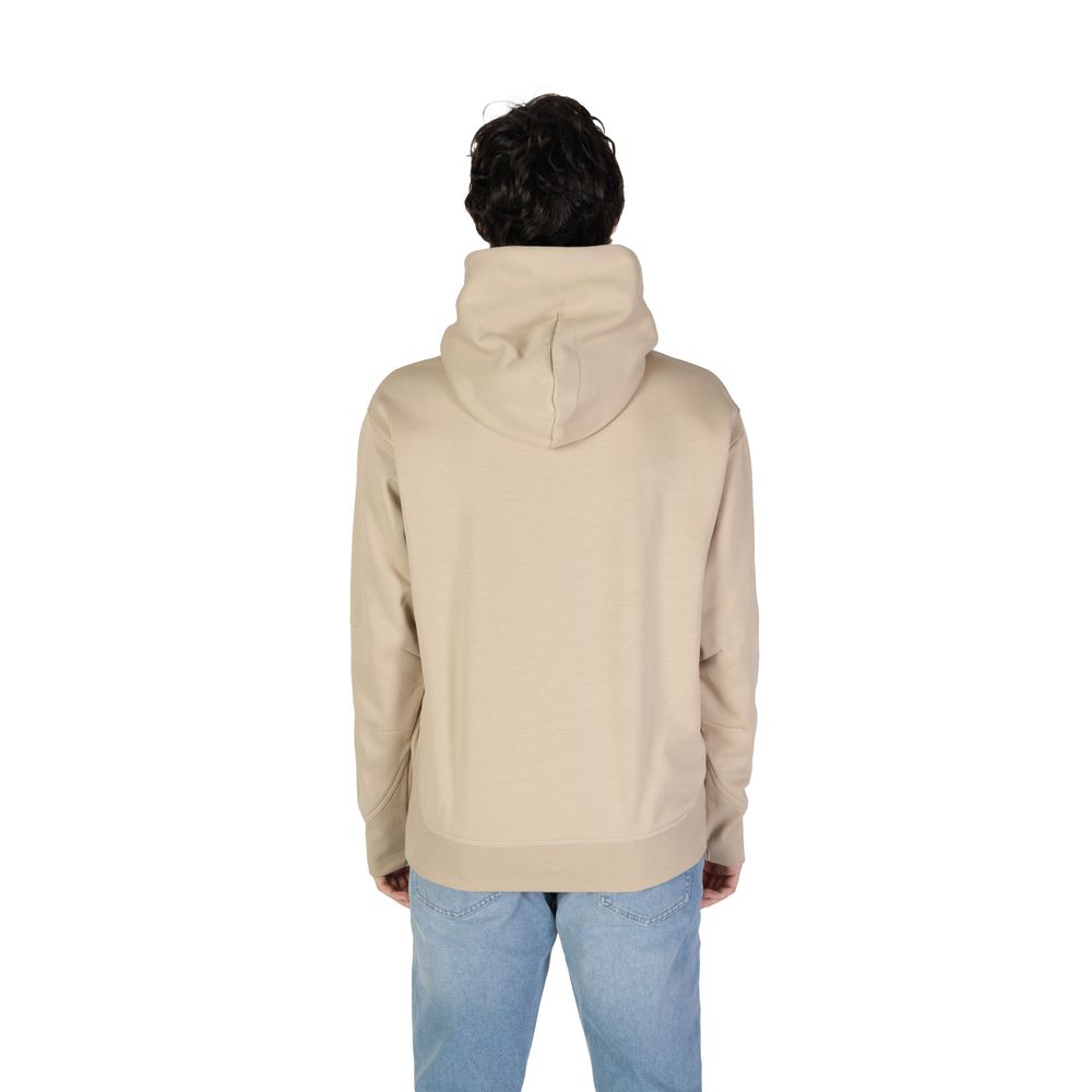 Sweater by New Balance for men in cotton polyester beige features an polished silhouette, showcasing refined and a sophisticated for a truly polished finish.