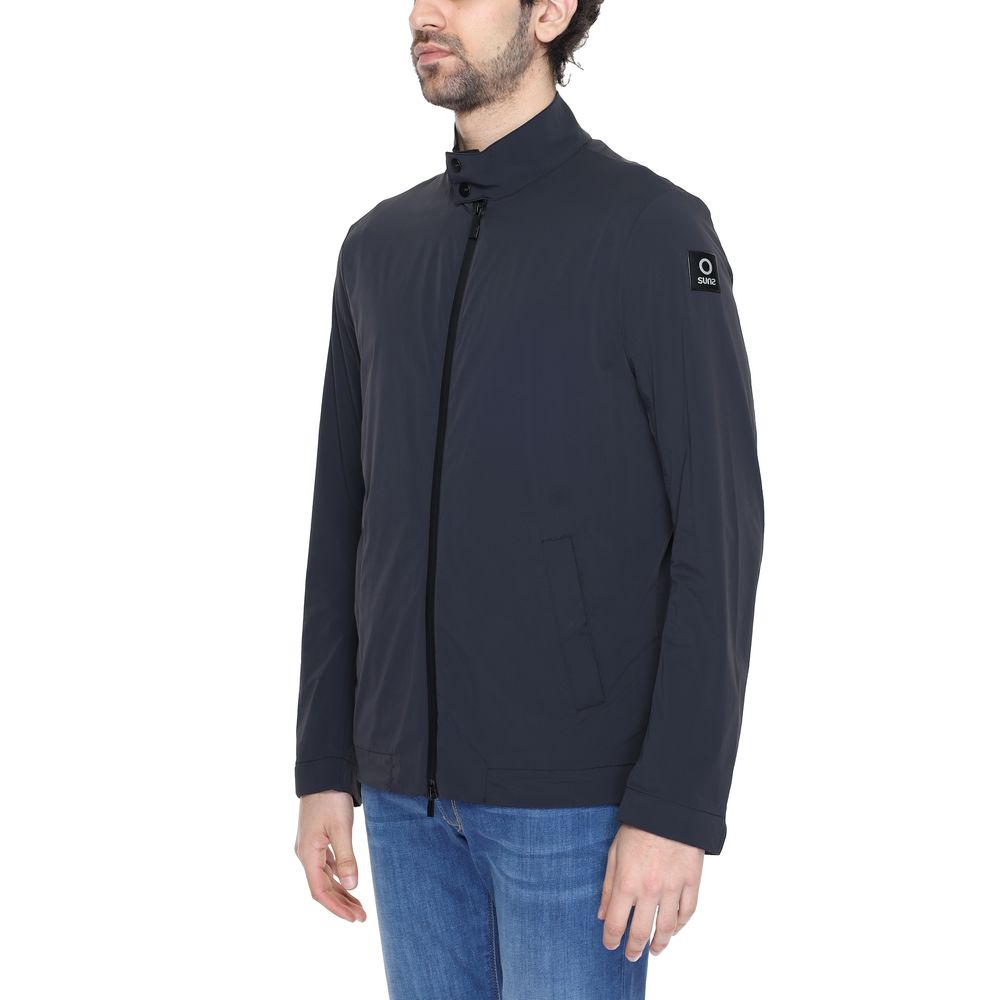 This Jacket by Suns for men in nylon & spandex black showcases a magnificent silhouette, meticulously crafted with a distinctive and functional for a magnificent finish.