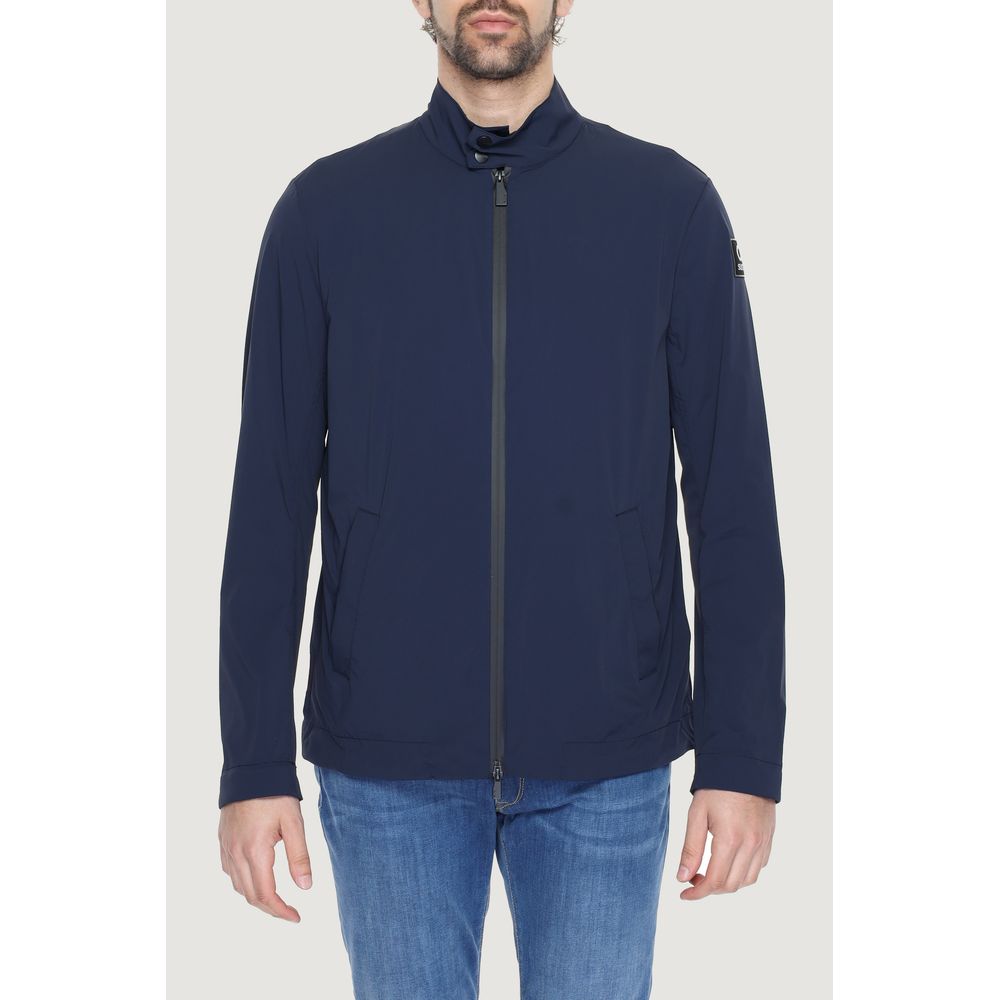 Jacket by Suns for men in nylon & spandex blue showcases a contemporary silhouette, detailed with a contemporary and premium for a sophisticated finish.