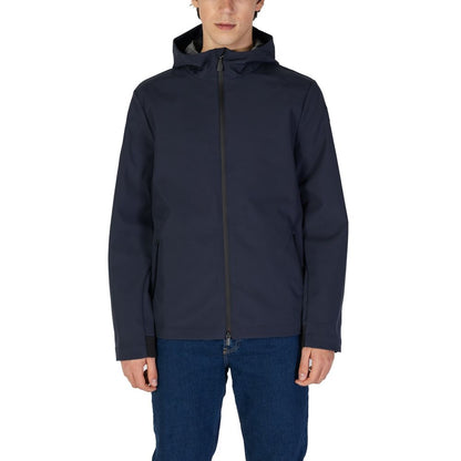 Jacket by Suns for men in stretch polyester blue showcases a contemporary silhouette, detailed with a contemporary and premium for a sophisticated finish.