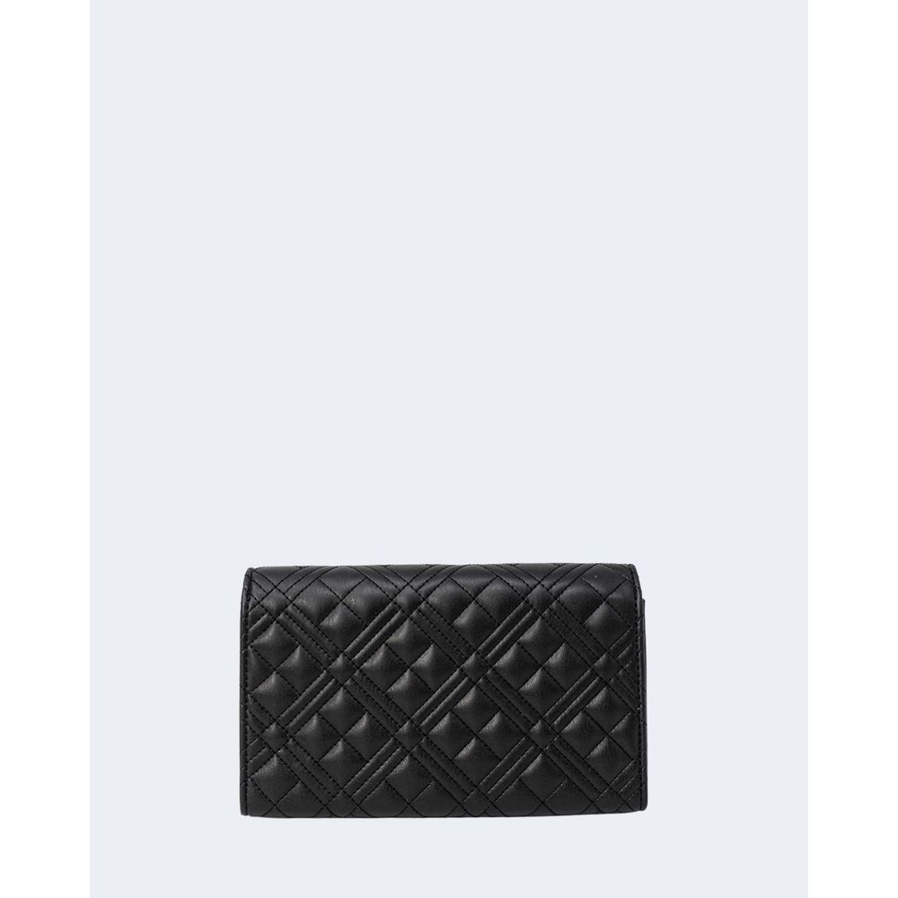 Love Moschino Faux Leather Quilted Evening Convertible Handbag - Black Gold