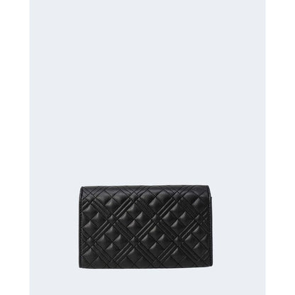 Love Moschino Faux Leather Quilted Evening Convertible Handbag - Black Gold