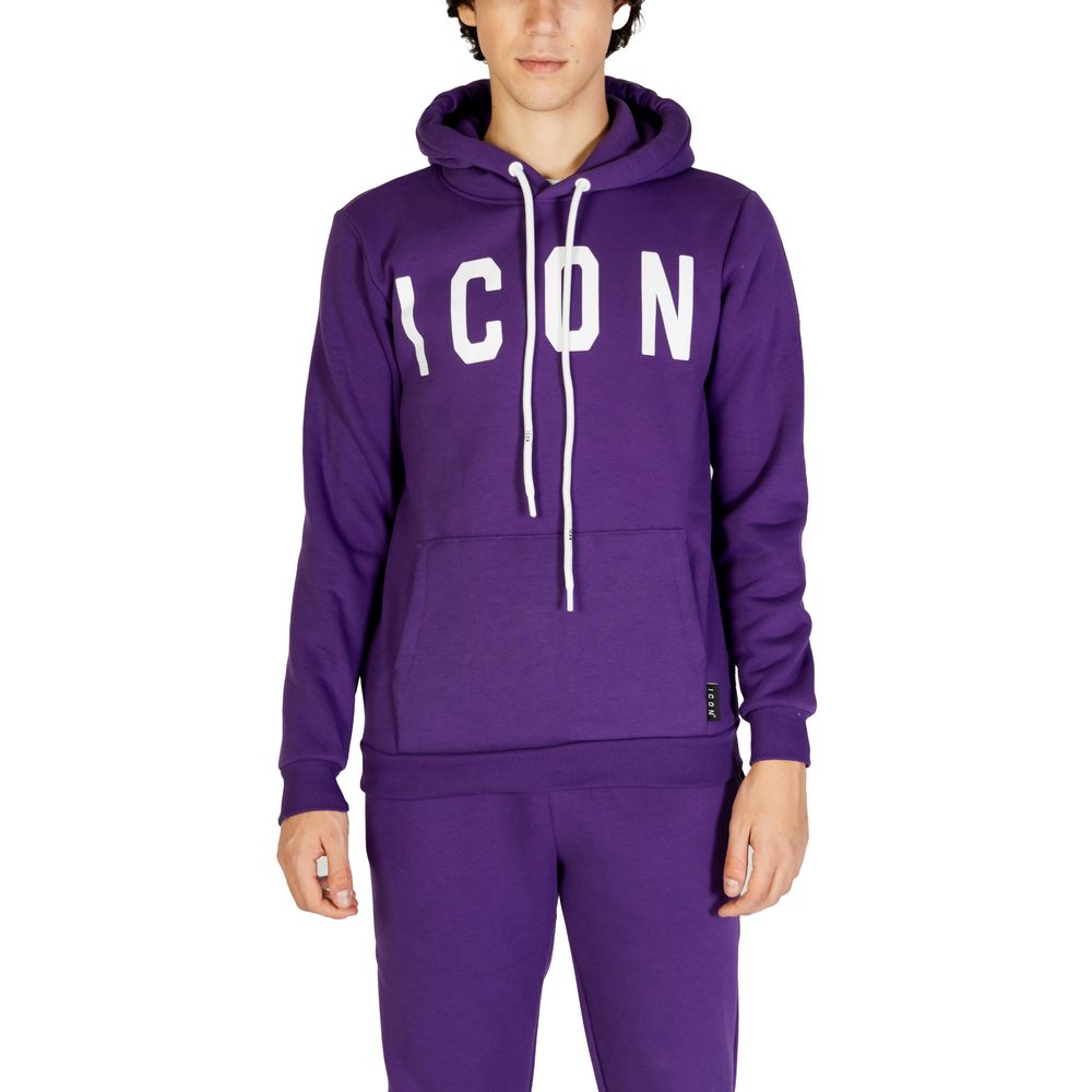 Sweater by Icon for men in cotton polyester purple features an tactile silhouette, showcasing a sophisticated and tactile for a refined finish.