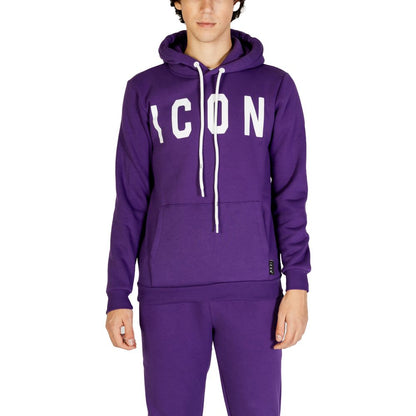 Sweater by Icon for men in cotton polyester purple features an tactile silhouette, showcasing a sophisticated and tactile for a refined finish.