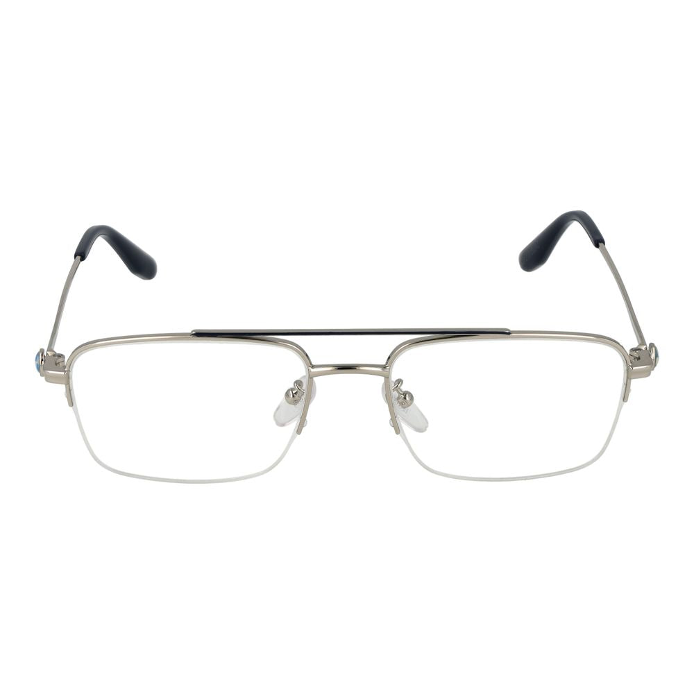 Eyeglasses Frames by BMW for men in metal gray features an refined silhouette, showcasing the refined gray coloured frame and sophisticated half-frame frame design.